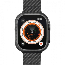 Ультра тонкий чехол Pitaka для Apple Watch Ultra 3/Ultra 2/Ultra 49мм, Черный
