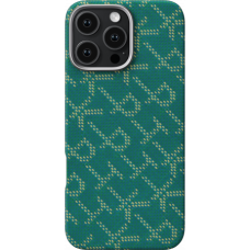 Ультра тонкий чехол Pitaka для iPhone 16 Pro, Зелено-золотой