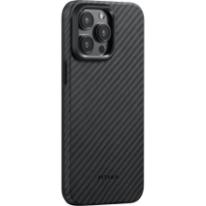 Противоударный чехол Pitaka MagEZ Pro 4 для iPhone 15 Pro (6.1"), черно-серый, кевлар (арамид)