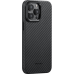Противоударный чехол Pitaka MagEZ Pro 4 для iPhone 15 Pro (6.1"), черно-серый, кевлар (арамид)