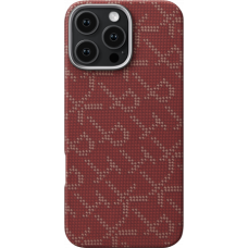 Ультра тонкий чехол Pitaka для iPhone 16 Pro, Красно-золотой