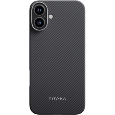 Ультра тонкий чехол Pitaka для iPhone 16 Plus, Черный