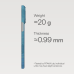 Ультра тонкий чехол Pitaka (PitaTap™) для iPhone 17 Pro, Голубой