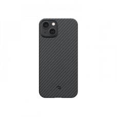 Ультра тонкий чехол Pitaka MagEZ 3 для iPhone 14 (6.1"), черно-серый, кевлар (арамид)