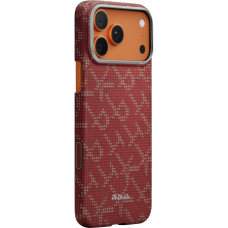 Ультра тонкий чехол Pitaka для iPhone 17 Pro, Красно-золотой