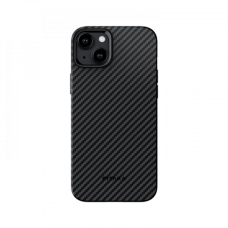 Противоударный чехол Pitaka MagEZ Pro 4 для iPhone 15 Plus (6.7"), черно-серый, кевлар (арамид)