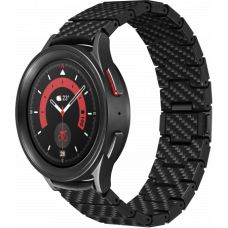 Карбоновый браслет Pitaka для Galaxy Watch4/Watch4 Classic/Watch5/Watch5 Pro/Watch6/Watch6 Classic (40/42/43/44/45/46/47 мм) - Черный