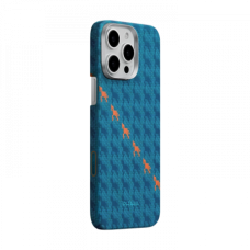 Ультра тонкий чехол Pitaka  для iPhone 16 Pro Max, Синий