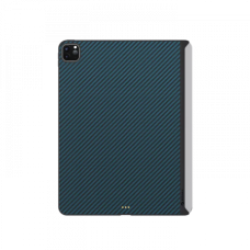 Ультра тонкий чехол Pitaka MagEZ 2 для iPad Pro 2021/2020 (12.9") , черно-Синий кевлар (арамид)