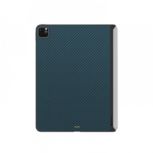 Ультра тонкий чехол Pitaka MagEZ 2 для iPad Pro 2021/2020 (12.9") , черно-Синий кевлар (арамид)