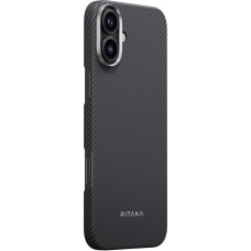 Ультра тонкий чехол Pitaka для iPhone 16, Черный