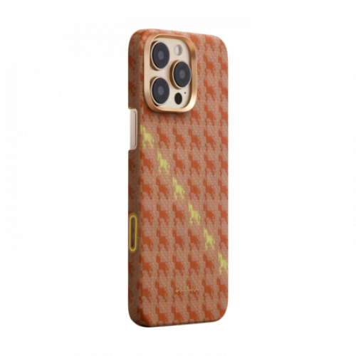 Ультра тонкий чехол Pitaka  для iPhone 16 Pro Max, Оранжевый